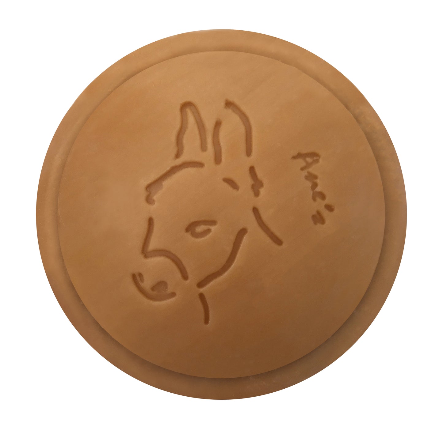 Savon visage et corps au miel de provence enrichi en lait d'ânesse frais et bio. Fabrication artisanale. Format économique: 160g.