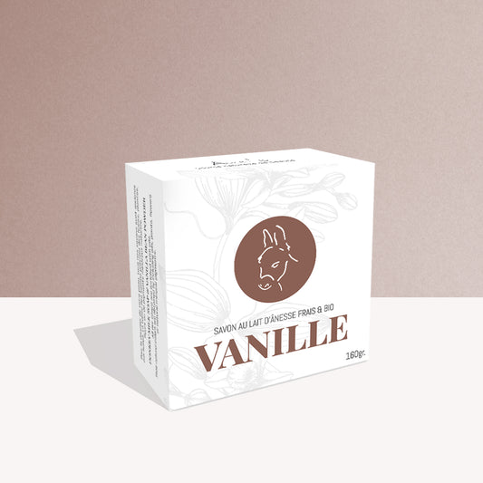 Savon visage et corps - Lait d’ânesse et grains de vanille bourbon
