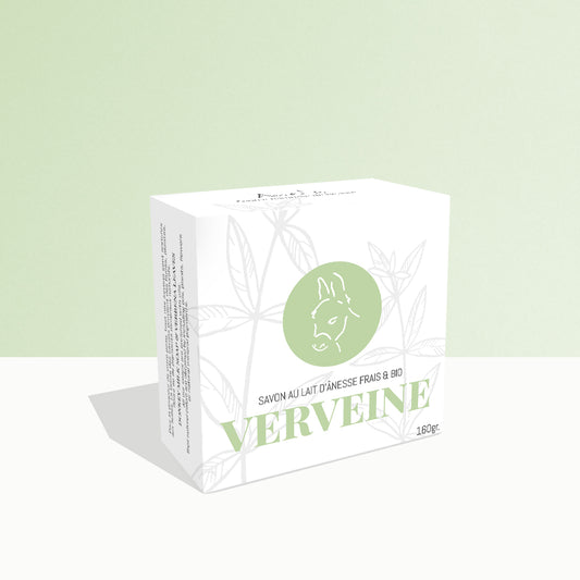 Savon visage et corps - Lait d’ânesse et feuilles de verveine