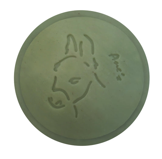 Savon visage et corps à l'aloe vera enrichi en lait d'ânesse frais et bio. Fabrication artisanale. Format économique: 160g.