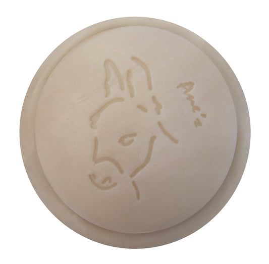 Savon visage et corps à l'argile colloïdale enrichi en lait d'ânesse frais et bio. Fabrication artisanale. Format économique: 160g.